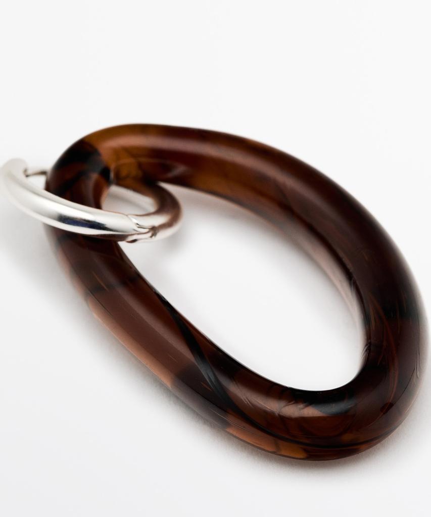 Стеклянные серьги-кольца Massimo Dutti