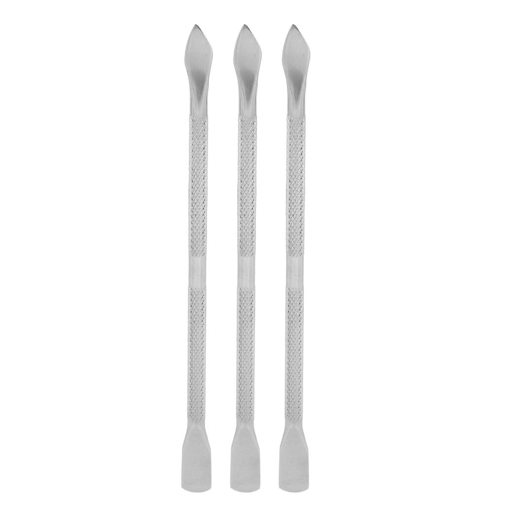 3 шт. Пушер для кутикулы из нержавеющей стали, набор для удаления кутикулы, инструмент для маникюра