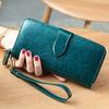 Women 3 Fold Wallet Money Clip High Quality Wristlet Clutch Leather Long Purse Female Card Holder