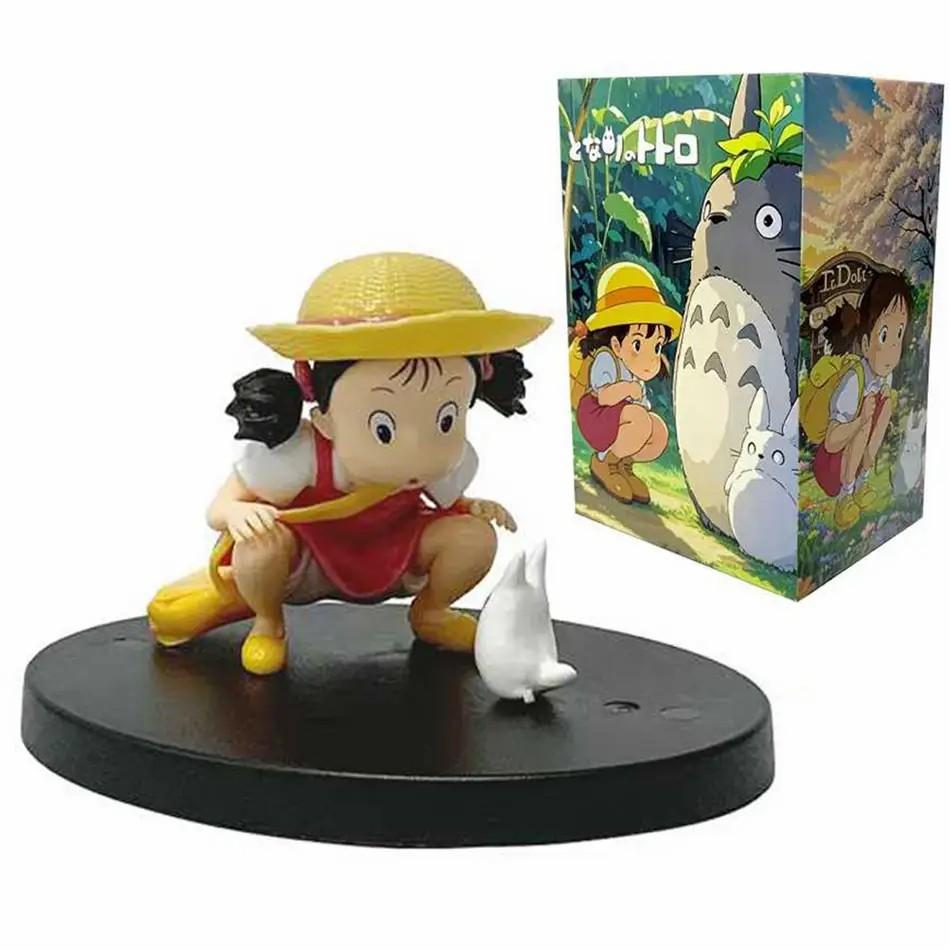 5 шт. фигурка Аниме тоторо Мини-статуэтка Милые игрушки Украшения для комнаты Кавайные фигурки Игрушка Подарки для детей Коллекционные