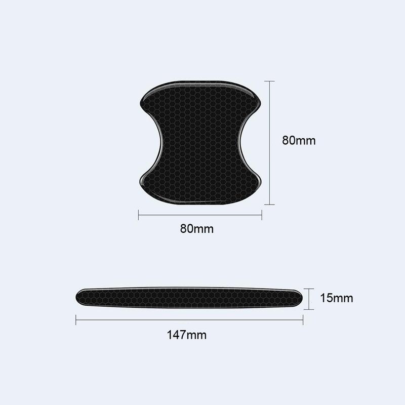 4pcs Car Handle Protection Strip Car Bowl Decorative Protective Stickers Car Door Anti Scratch Stickers Auto Exterior Accessorie