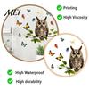 Removable PVC Home Decoration Owl Butterfly Wall Sticker, Forest Animal Illustration Decorative Decals, Seasonal Interior Ornament Waterproof