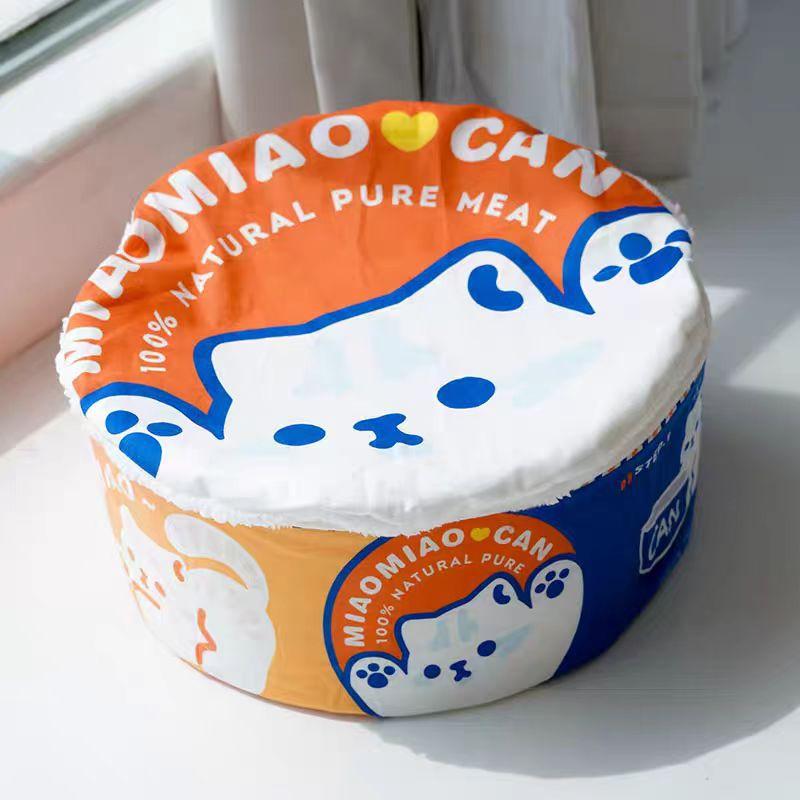 Подстилка для домашних животных в форме лапши с флисовой подкладкой, теплая, дышащая, съемная, круглая, для кошек, откидная крышка, универсальная, для собак, на все времена года