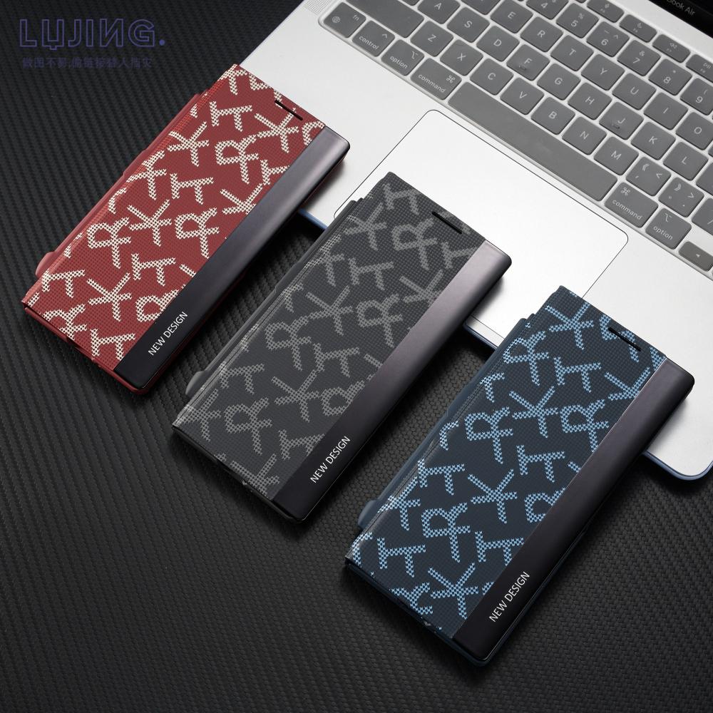 Чехол-книжка Smart View из кожи для Samsung Galaxy Z FOLD 7 5G с держателем для стилуса, для Galaxy ZFold 7 6 5 4 3, с окном, подставка