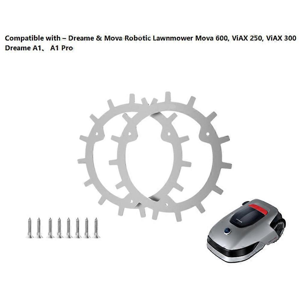 TLDM-01 2Pcs for Mova 600 / ViAX 250 / ViAX 300 / Dreame A1 / A1 Pro Anti-slip Spikes Traction Wheels Lawn Mowing Robots A