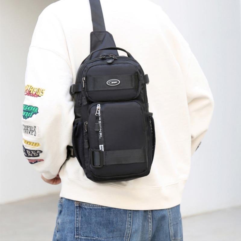 Мужская нагрудная сумка большой вместимости, поясная сумка для походов, модная сумка через плечо