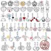 Серебро 925 пробы медь Любовь Семейное дерево Кошки Собаки Воздушный шар Подвески-бусины Подходят для оригинальных браслетов-шармов DIY Бусина Женщины Циркон Изготовление