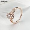 SIMJOO Ladies Rose Gold Ring Zirconium Rose Ring Fashion Glamour Bracelet