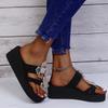Летние женские тапочки модные женские бабочки бохо стиль повседневные сандалии пляжная обувь танкетка женские шлепанцы