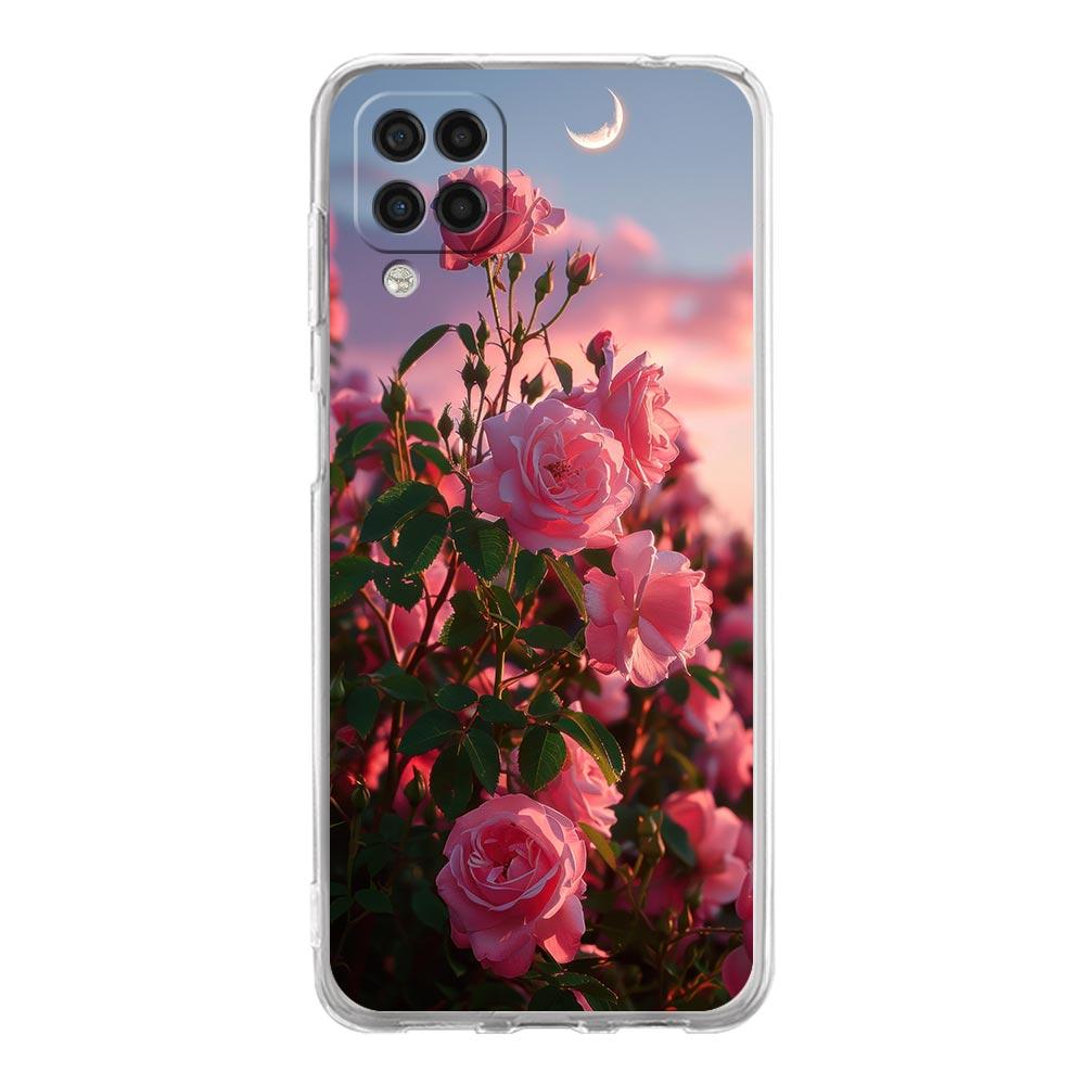 Красивый Чехол для Телефона с Красными Розами Для Samsung A13 A33 A73 A53 A23 A51 A71 A21S A12 A31 A41 A05s A03S A15 A25 A32 5G