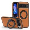 Магнитная подставка Yashi 360 для Google Pixel 9A Кожаный защитный чехол - Модель 10ProXL