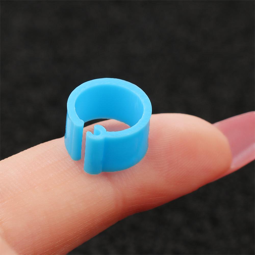 100 Pcs Colorful Animal Bird Poultry Clip Rings Leg Band