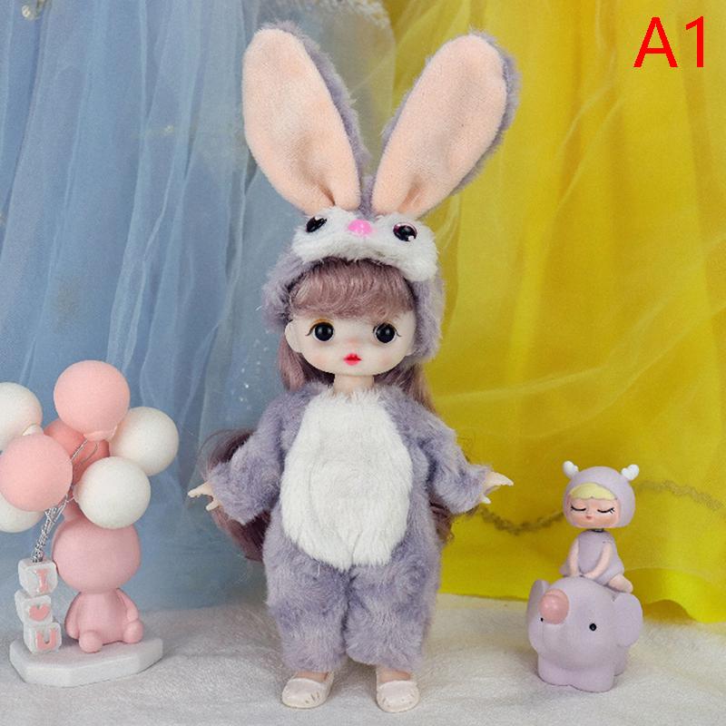 17 см Мини Кукла Подвижный Шарнир с Одеждой и Обувью 3D Кукла Девочка Игрушка Подарки