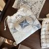 Retro Embroidery Flower Drawstring Pouch Hollow Out Cute String Bags  Cosmetics Bag