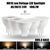 12 шт. Мощный светодиодный спот AC DC 12V 24V, лампа MR16 GU5.3, 3000K 4000K 6000K, 8W, 800 лм, замена 50W галогенной лампы, гостиная