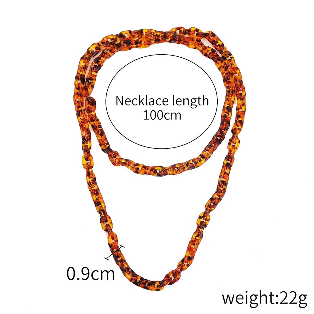 Ожерелье для женщин Аксессуарыins Двухслойная цепочка для свитера Длинный крест Персонализированное акриловое ожерелье Ювелирные изделия Красивое элегантное ожерелье для нее