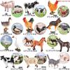 Kids' Wild Animal Figures: Lion, Tiger, Cow, Goat, Rhino, Horse, Leopard, Elephant - Plastic Educational Toys