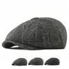 Newsboy Cap Beret Men's British Retro Wool Cap Autumn Winter Octagonal Cap Casual Gatsby Painters Hats Flat Cap Hombre Boina