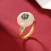 fashion Party Jewelry For Girl Trendy Adjustable Chinese Style Ring  Lotus Ancient Ring