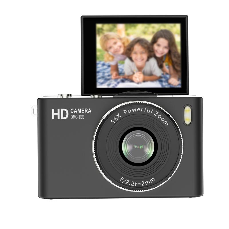 64 МП Цифровая камера Ultra HD с откидным экраном, видео 4K, 2,4-дюймовый IPS-дисплей, легкая, портативная, для путешествий