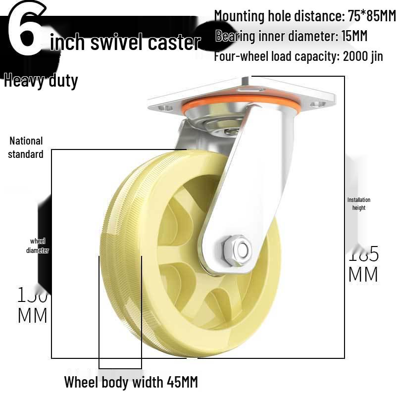 Heavy-Duty Swivel Casters with Brakes for Carts & Hand Trucks - Available In 3, 4, and 5 Inches