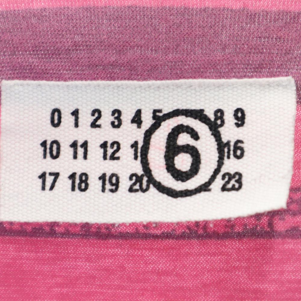 MM6 сделано в Италии Узор в полоску Длинный рукав Вырез лодочкой Крой Женский Б/у