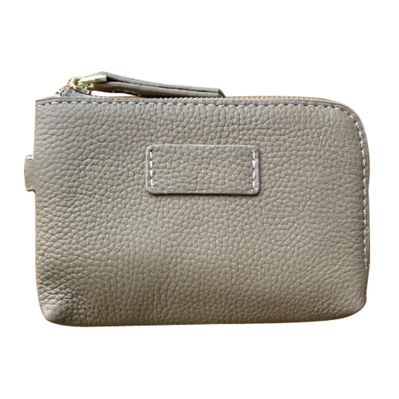 Европейский и американский женский кошелек из натуральной кожи: Модный клатч-кошелек на молнии с брелком для ключей