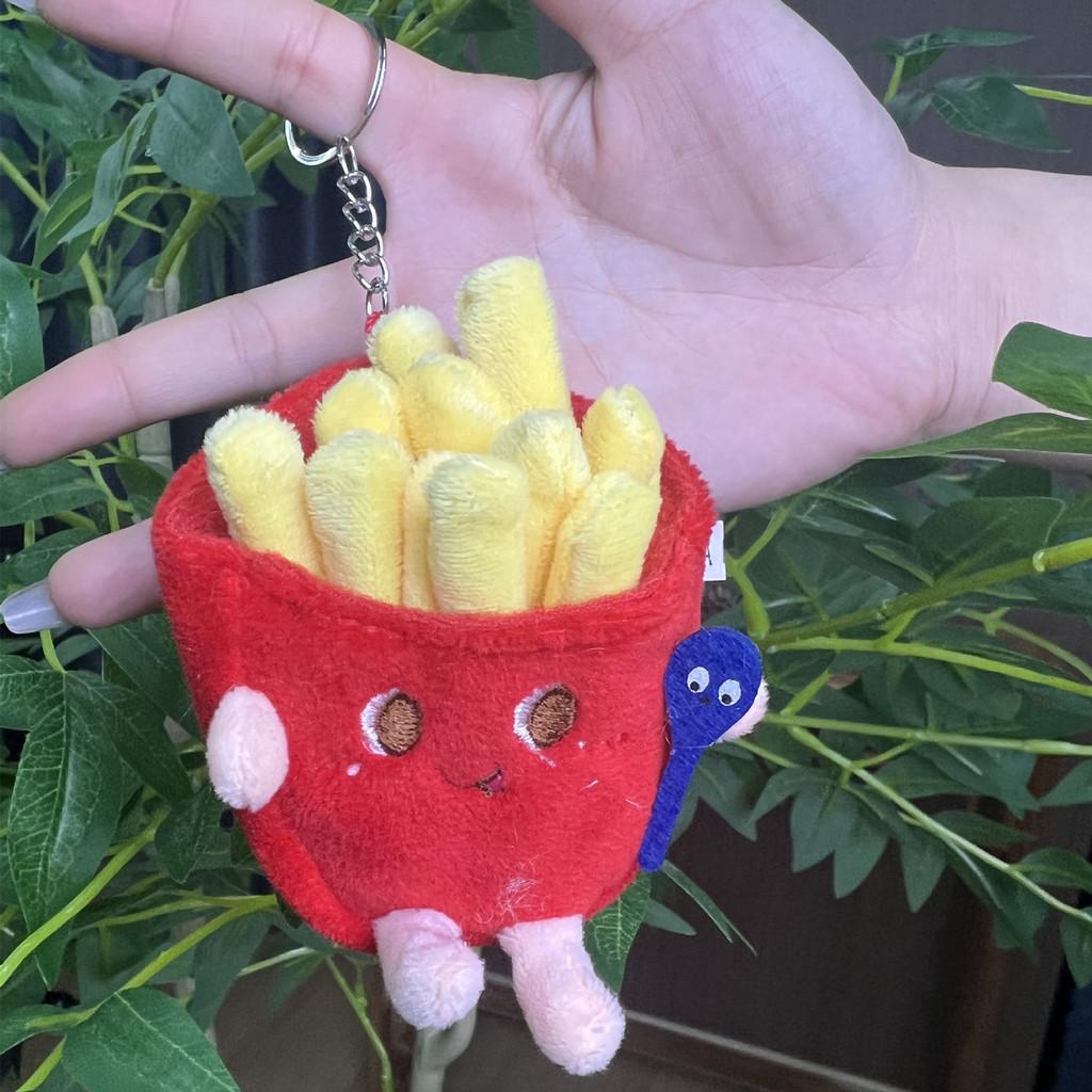 Французский Милый Мультяшный Картофель Фри Гамбургер И Хот-Дог Плюшевые Брелки Фигурки Мини