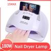 180 Вт сушилка для ногтей SUN X15 MAX УФ светодиодная лампа маникюрные лампы для ногтей для отверждения УФ-гель-лака умный датчик ЖК-дисплей инструменты для ногтей