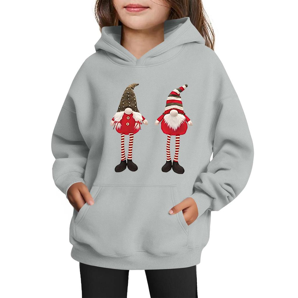 Sweatshirts For Teen Girls Hoodies Long Sleeve Drawstring Pullover Cute Printed Oversized Hoodie Christmas