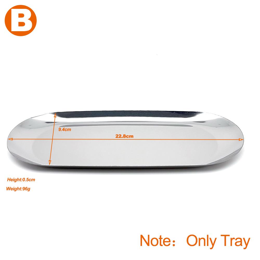 Dental Stainless Steel Medical Tray Rectangular Disinfection Plate Metal Placement Box Dentistry Lab Instrument Tray