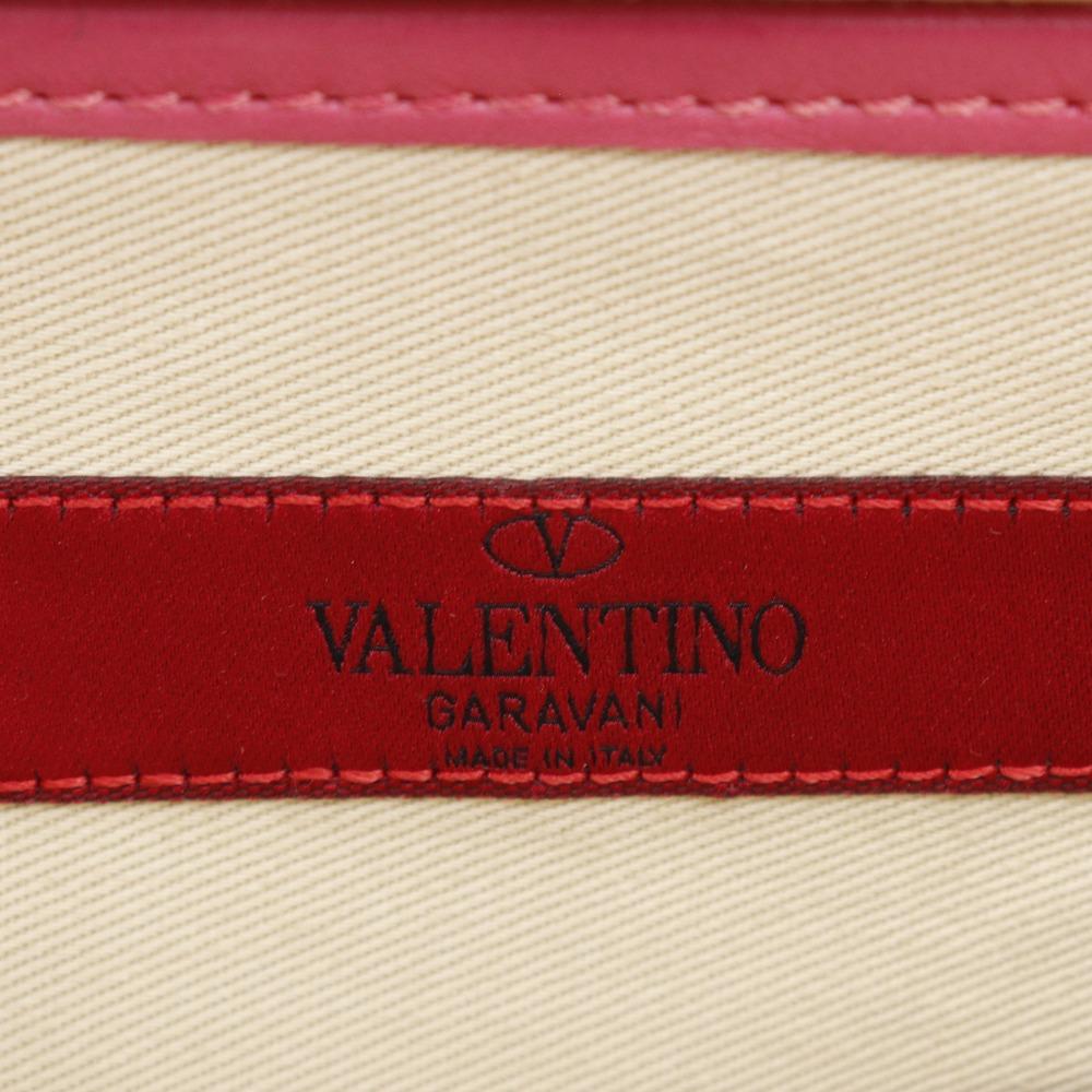 Valentino VaVaVoom Shoulder Bag Rock Studs ChainShoulder Pink Lambskin Women Used