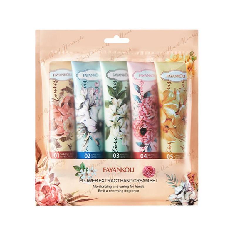 5Pcs Fayankou Collagen Hand Cream Skin Soften Nourish Anti-Drying Deep Moisturizing Skin Care Cracked Repair Products