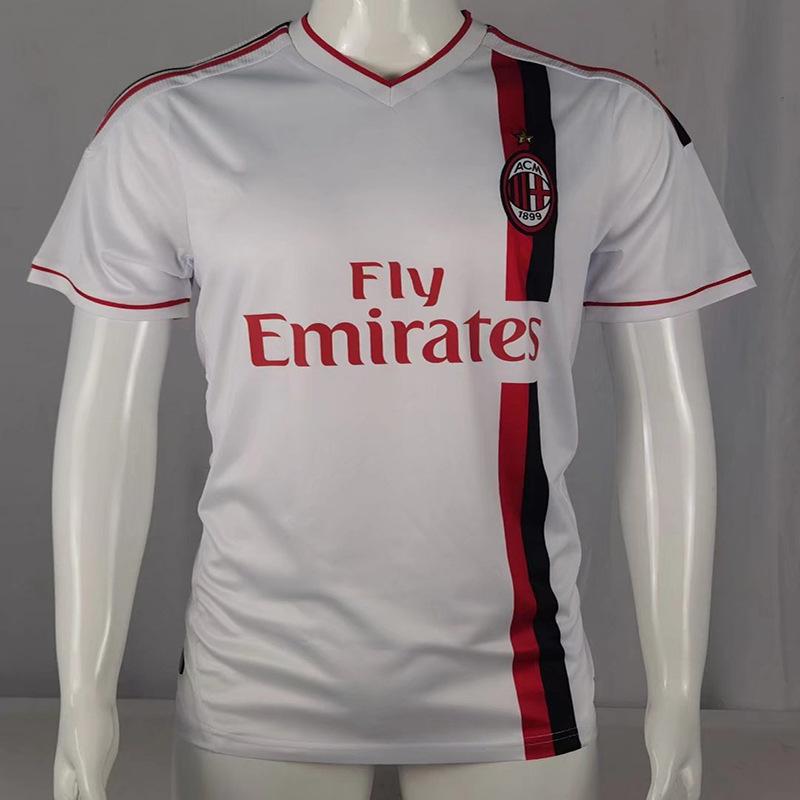 06 Финал Лиги Чемпионов Специальное издание AC Milan Ретро-футболка №. 22 Кака 95-96 Домашняя футболка Классическая футбольная форма с длинным и коротким рукавом