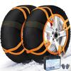 New for Cloth Tire Chains for Light Fits Two Drive Snow Tire Compliant with Tire Chain No Jacking AutoSock Snow Chains with Reflective Snow Protection