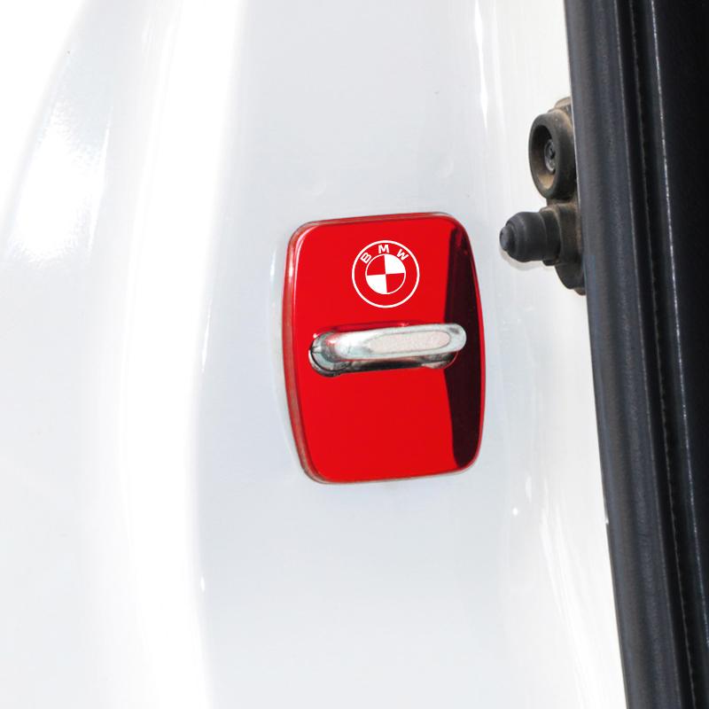 For BMW X7 G07 For BMW X1 X2 X3 X5 X4 X6 X7 G30 G20 G32 G11 G12 F40 F30 F20 F10 F34 F07 F44 Sticker 4Pcs 3D Car Door Lock Cover Accessories