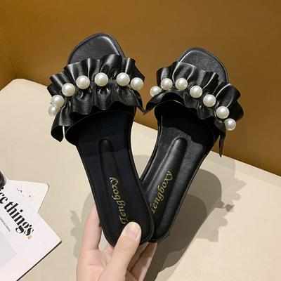 Римские кружевные женские тапочки Margarite с плоской подошвой, удобные, нескользящие, 2024, новые модные повседневные простые тапочки для женщин, летнее время