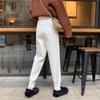 Women Pants Autumn and Winter Black Casual Knitted Pants Loose Elastic Nine Points Harlan Radish Pencil Pants