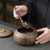 Винтажная фиолетовая песочная керамическая банка для чая, герметичная бытовая банка для хранения чайных и кофейных зерен, современный контейнер для хранения конфет