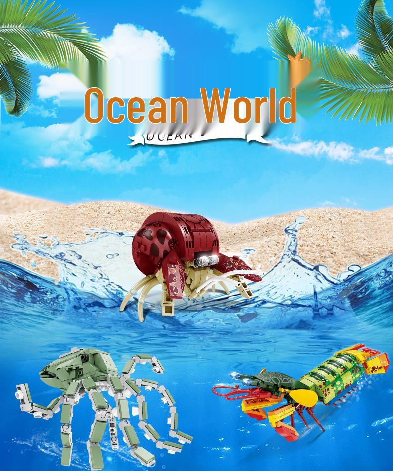 KaiZhi Ocean Building Blocks Educational Toy (Model 80045): Small Parts Assembly Gift for Boys
