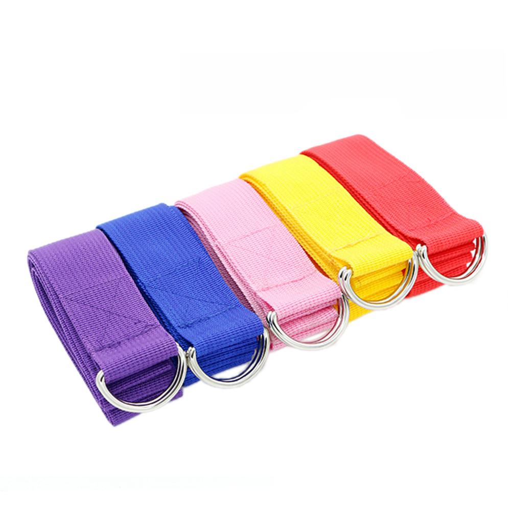 Спортивные ремни для йоги, прочные хлопковые ремни для упражнений, регулируемая D-образная пряжка, эластичный пояс для йоги, пилатеса, сопротивление, фитнес-браслет