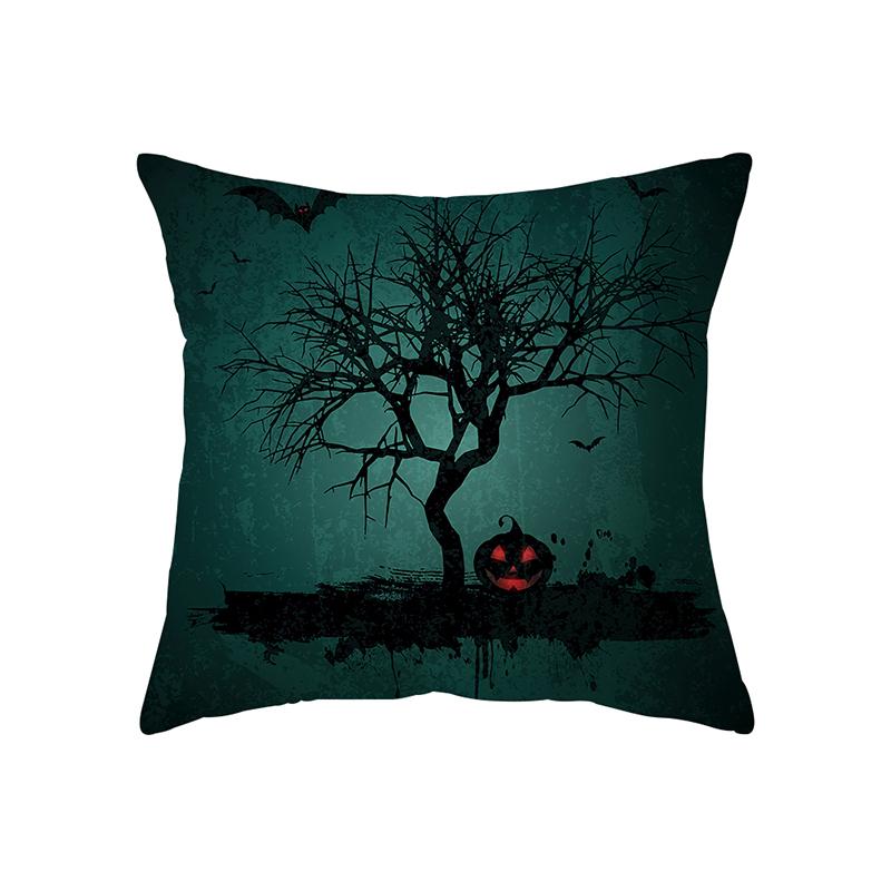 Страшная тема Хэллоуина, тыква, летучая мышь, черный кот, принт, чехол для подушки, домашний декор, декор для дивана, наволочка