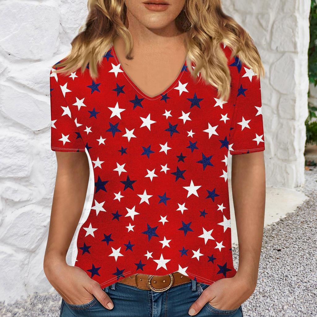 T Shirts Short Sleeve V Neck Tees For Women Fashion Tops Trendy Lightweight Soft Casual Summer Top