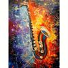 Full Round Diamond Painting Saxophone Embroidery Cross Stitch Rhinestones Handmade Painting Art Gift Home Decor 30x40cm/12x16inch