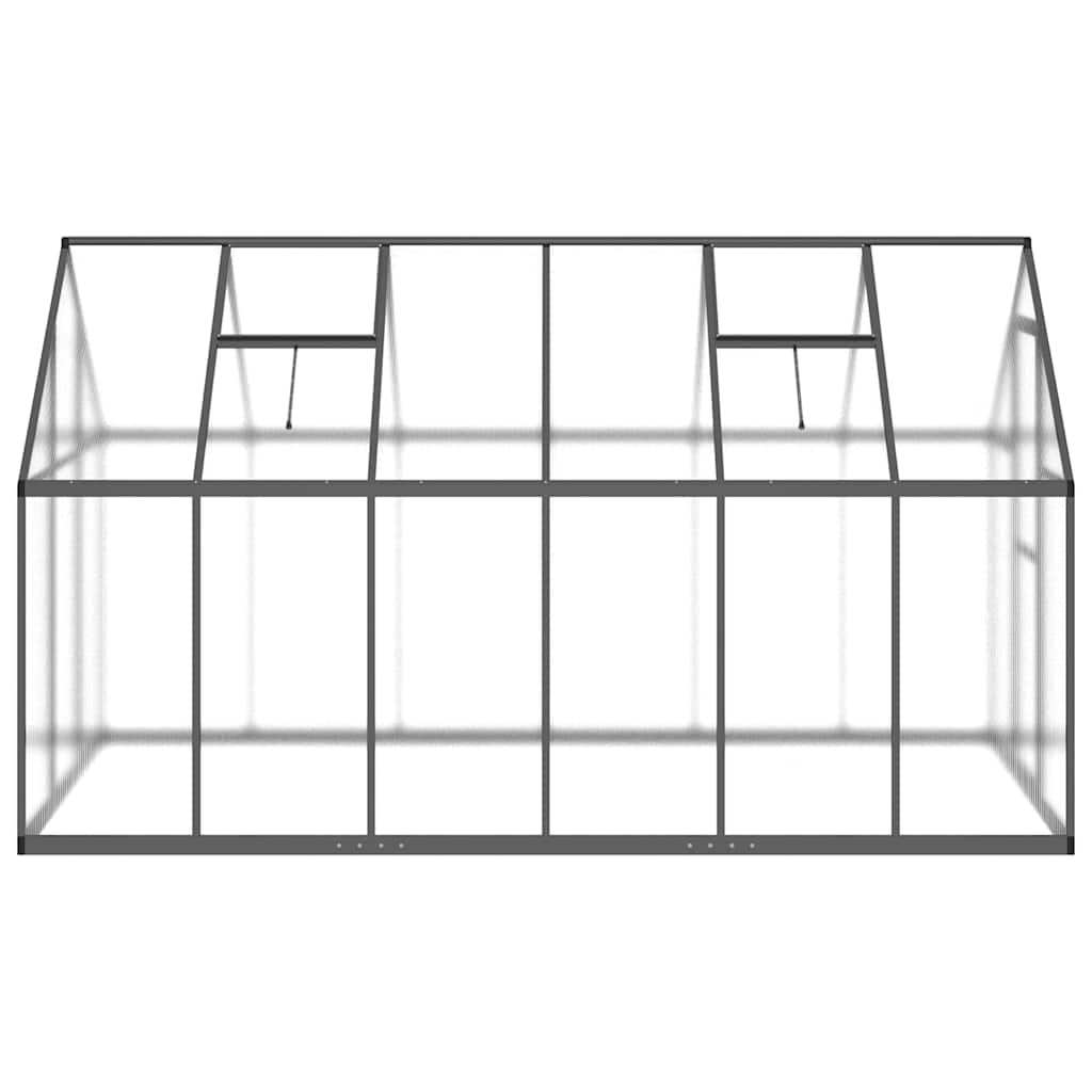 Greenhouse with Foundation Frame Anthracite 334 x 169 x 195 cm Aluminum
