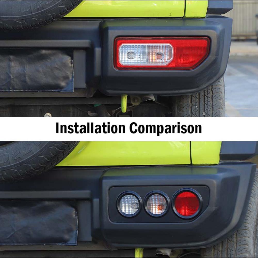 Car Tail Light Trim Decoration Cover for Suzuki Jimny 2019 2020 2021 2022 2023 Exterior Accessories, ABS Black