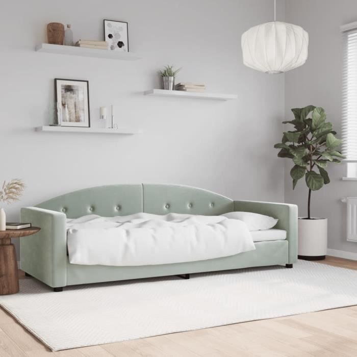 VidaXL Daybed Light Grey 80x200 Cm Velvet 354129