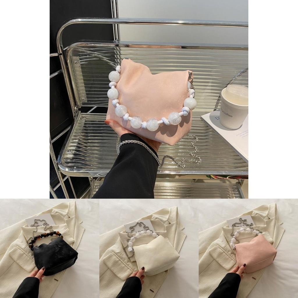 Stylish Minimalist Urban Chain Handbag For Women 2024 Spring New Pearl Purse