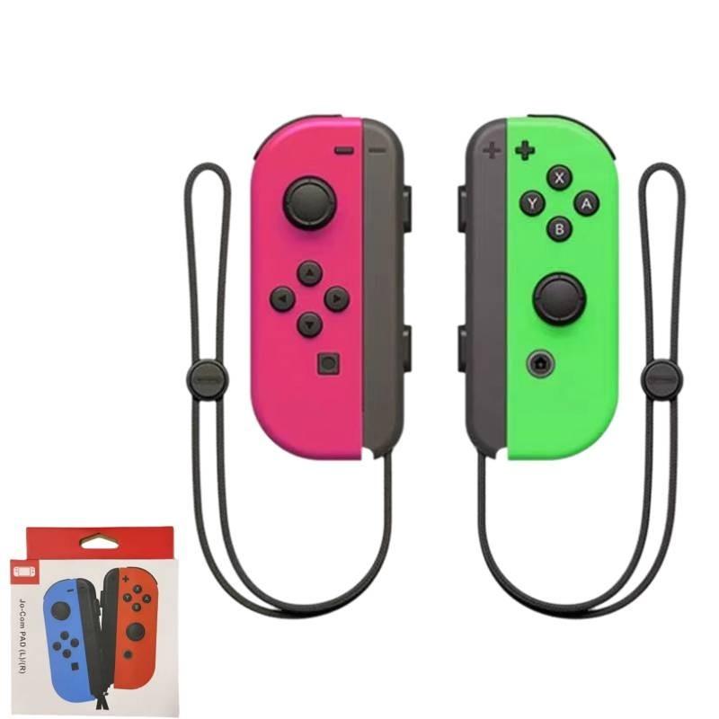 Vibrant Pink Green Joycon Controller For Switch With Type-c Compatibility