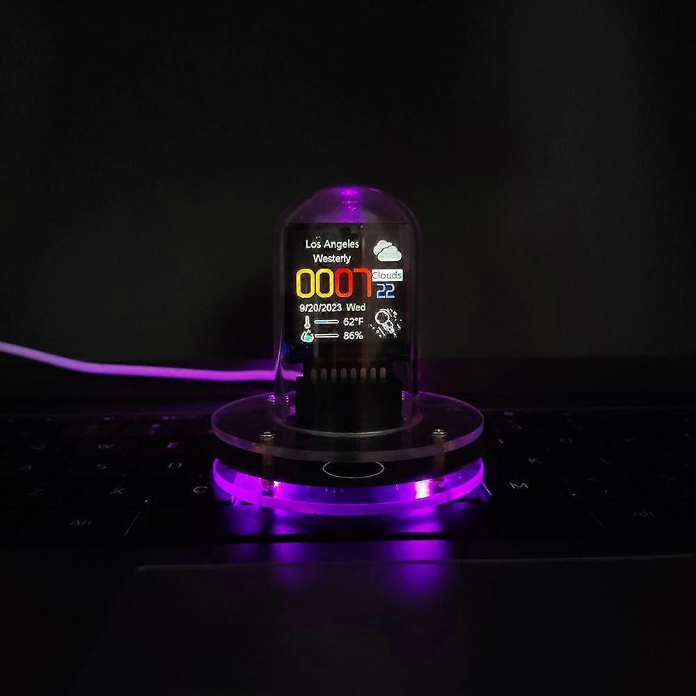 2024 New Cross-Border Special Nixie Tube Clock Smart WiFi Network Auto Update Digital Desktop Ornament